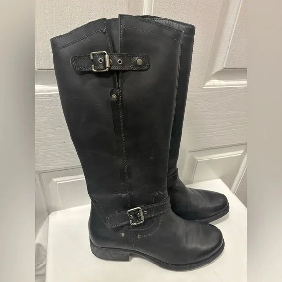 Eric Michael Black Leather Riding Boots Women’s Size 40 (Approx. Fits US 8–8.5). - Picture 10 of 16